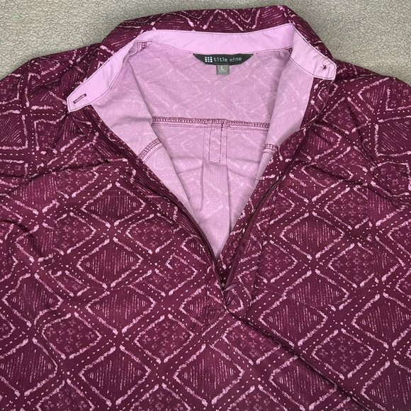 Title Nine Dress Womens Large Adventurista Nimblene Geometric 3/4 Sleeve Stretch - Picture 6 of 13